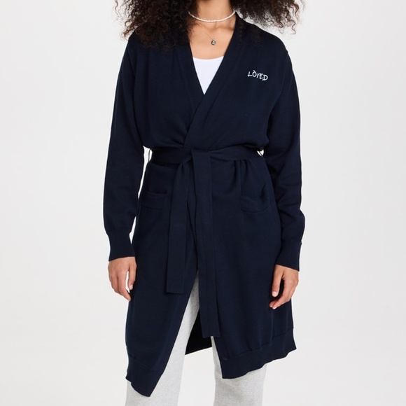 Kerri Rosenthal X Roller Rabbit London Long Navy Cardigan - Picture 1 of 13